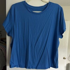 Blue cropped Women's Top